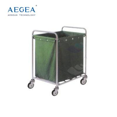 China AG-SS013 commercial laundry equipment stainless steel trolley with washable dust bag for sale