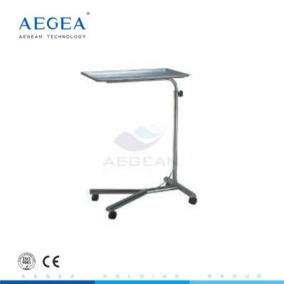 China AG-SS008 4 silent wheels movable stainless steel hospital table instrument cart for sale