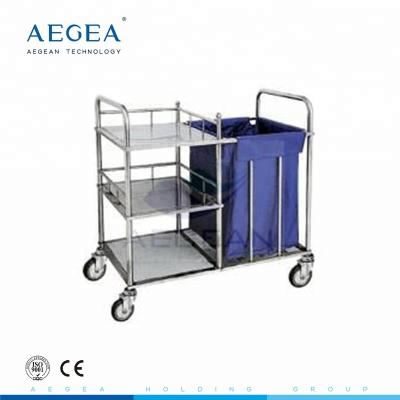 China AG-SS010 patient ward room cleaning medical dressing trolley with four castors for sale