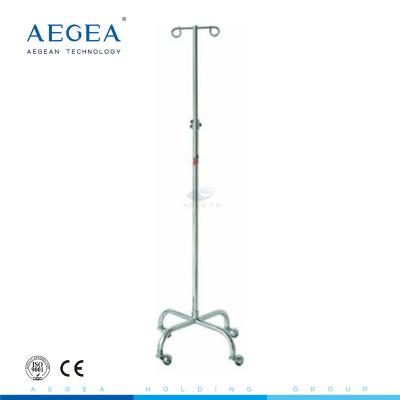 China AG-IVP006 Stainless steel hospital iv pole stand for sale with wheels for sale