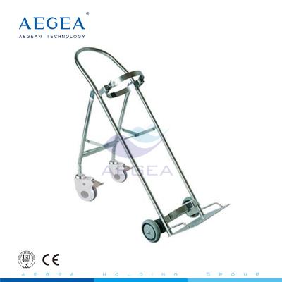 China AG-SS066 CE ISO approved hospital stainless steel gas oxygen cylinder trolley for sale