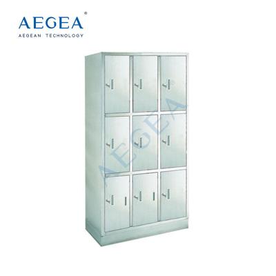 China AG-SS001 stainless steel wardrobes for sale with nine units for steel cabinet for sale