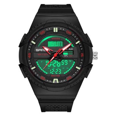 China 2023 New Design Sanda 9030 Outdoor Sports Waterproof Alarm Watch For Men LED Analog And Digital Chronograph Electronic Watch for sale