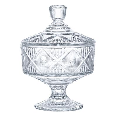 China Custom and Exquisite Price Promotion GOOD Candy Jar Sugar Bowl Glass Jar With Cover for sale