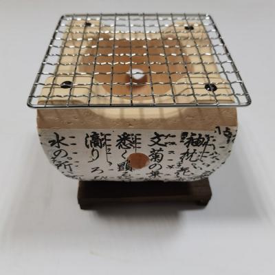 China AHKR-08 Adjustable Environmentally Friendly Square Barbecue Diatomite Mini Size Korean Yakitori for sale