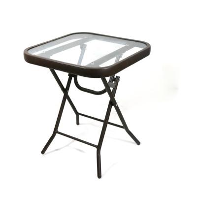 China Garden Porch Backyard Living Room Cafe Furniture Durable Stable Modern Outdoor Metal Square Side Table for sale