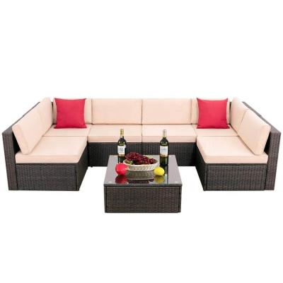 China Durable Stable Design Hotel Restaurant Patio Furniture Sets Waiting Resort Garden Garden Set Sectionals Metal Sofas for sale