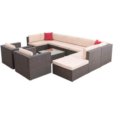 China Durable Outdoor Stable Modular For Sale Design Sectional Bed Garden Patio Rattan Sofa Furniture for sale