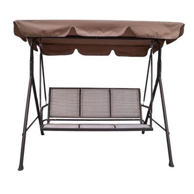 China Durable Stable Outdoor Porch Deck Backyard Hammock With Stand With Canopy 3 Seater Garden Patio Swing Chair for sale