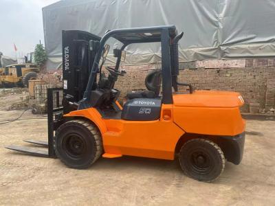 China 5 Tons 7FD50 Used Toyota Forklift Original Japan Noise Reduction For Warehouse for sale