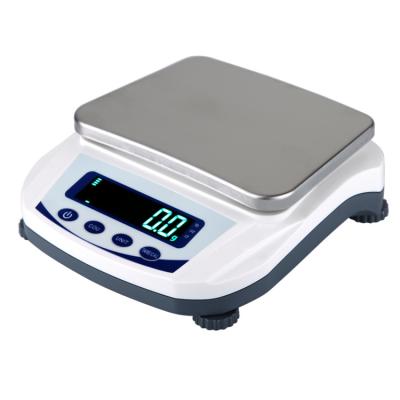 China Stainless Steel+ABS 5000g 0.1g Precision Lab Digital Balance Analytical Top Loading with Battery and USB RS232 for sale