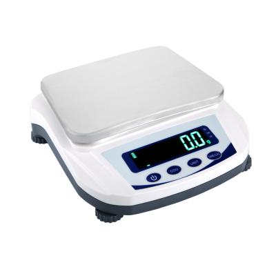 China Stainless Steel+ABS 3000g 0.1g Lab Precision Digital Balance Analytical Top Loading with Battery and USB RS232 for sale