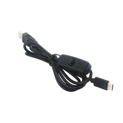 China Stock for Raspberry Pi 4 Power Adapter Cable 5V 3A USB to Type-C Power Supply Cord with ON OFF Type-C Button Wire for Raspberry Pi 4 for Raspberry Pi 4 Adapter Cable power of raspberry pi 4 for sale