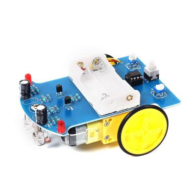 China Electronic DIY Motor Electronic Patrol Car Kit Smart Patrol Automobile Parts DIY D2-1 DIY D2-1 Intelligent Tracking Line Smart Kit Car TTT Kit for sale