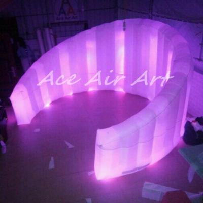 China Chinese event party supplier led lights green inflatable booth /inflatable wall club decoration for sale