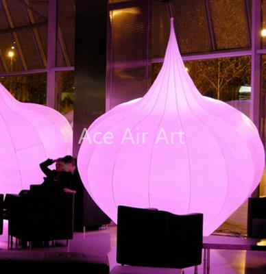 China Portable And Recycling 1m Diameter Inflatable Color Led Light Standing Wedding Decoration for sale