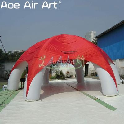 China 8m Diameter Air Dome Portable Inflatable Spider Event Tent Outdoor Event Gathering Stations With Durable Half Cover For Sale for sale