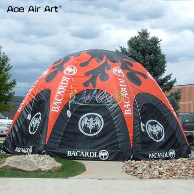 China Diameter 10m Portable Promotion Inflatable Spider Marquee Leg Party Tent 8 Red And Black Combinations For Festivals/Giant Events/Shelter for sale