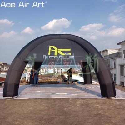 China Full Portable Door To Door Black Inflatable Advertising Shelter Tent 4 Feet Party Marquee Spider Car For Promotion In America for sale