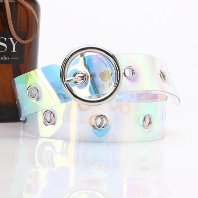 China ALLOY 2020 Fashion Circle Heart Square Buckle Ladies Women's PU Laser Waist Belt for sale