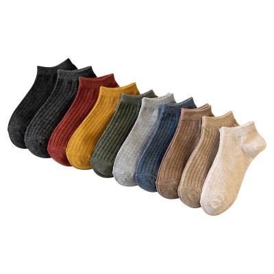 China Spring Summer Fashion Breathable High Quality Cotton Stripe Sheer Color Shorts Socks For Women for sale