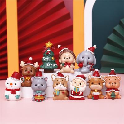 China Hot Europe Christmas Family Fashion Decoration Animal Toy Resin Crafts Home Gift for sale