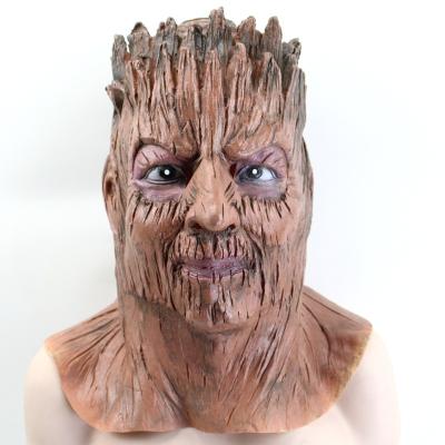 China 100% Natural Latex Groot Costume Cosplay Party Masks, Halloween Full Head Latex Mask for sale