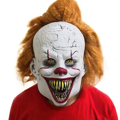 China Funny Silicone Halloween Full Head Masks Clown Scary Latex Costume Party Mask for sale