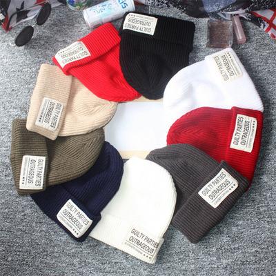 China Korean Beanie Winter Hat Cuff Without Brim Character Hip Hop Skullies Beanie Caps for sale