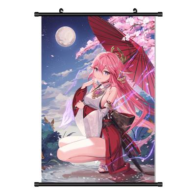 China CREATIVE Japanese Anime Poster 60*90cm Scroll Waterproof Painting Wall Hanging Art Poster for sale