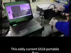 GS18 Eddy current manual inspection of bearing inner wall near surface defects video