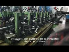 Eddy current inspection equipment online inspection video of steel pipe weld