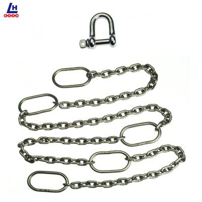 China Load Lifting 304/316 Stainless Steel High Quality Lifting Chain G50 Pump Lifting Short Welded Link Chain for sale