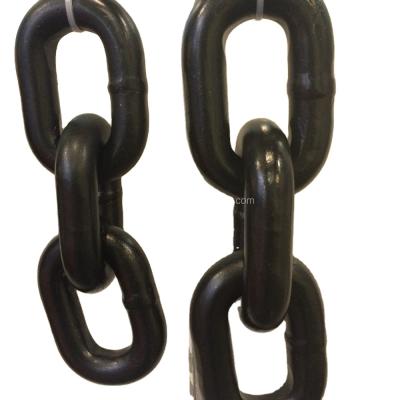 China Load Lifting EN818-2 Blackened G80 Welded Alloy Steel Lifting Load Chain For Heavy Industry Lifting Chains for sale