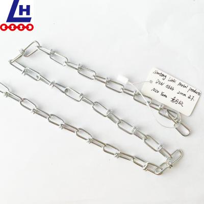 China Animal Chain 2.0mm Electro DIN5686 Galvanized One Piece Chain Knotted Chain For Pet / Hang / Lifting for sale