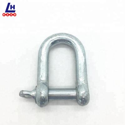 China Heavy Industry Rigging Hardware Galvanized US Type D Shackle for sale