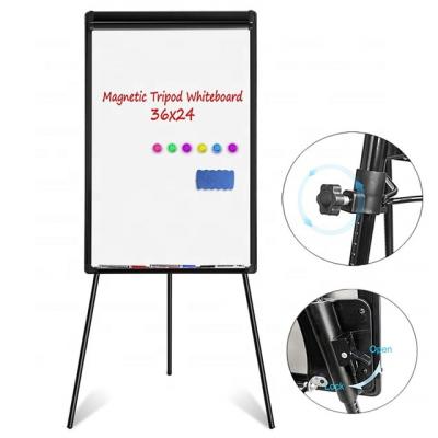 China Easy to Write and Clean School and Office Magnetic Flip Chart Easel Writing Board with Markers and Erasers for sale