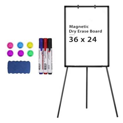 China Easel Magnetic Whiteboard White Board 36 x 24 Inch Flipchart Easel Erase Board Customized Size Tripod Dry Adjustable Whiteboard for sale