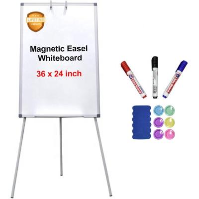 China Easel Whiteboard Magnetic Whiteboard 36 x 24 Inch Dry Erase Board Easel Flipchart with Stand Tripod Whiteboard with Markers Customized Size for sale