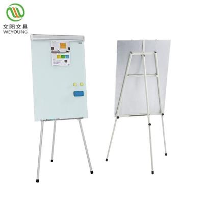 China Magnetic surface; Adjustable in Size Professional Flipchart Board Tempered Glass School Supplies Dry Erase Whiteboard for sale