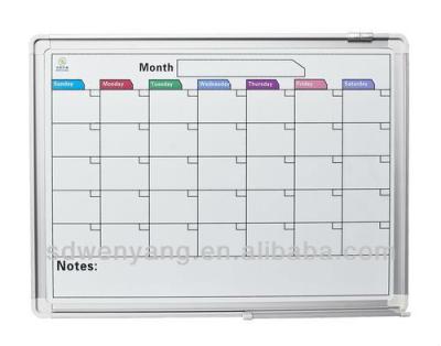 China Wall Mounted Aluminum Framed Lacquered Steel Sheet MP-97 Month Planner Drawing Board for sale