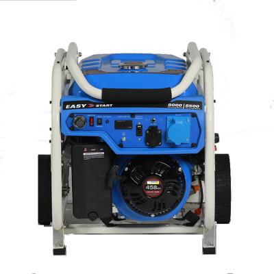 China china factory gasoline engine generator 8kw 9kw 458CC small electric portable gasoline generator with wheels 8500EW-W for sale