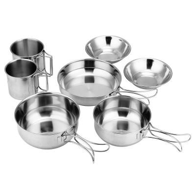 China 7 Piece Stainless Steel Handle Logo Stock Pot Soup Pots Asia Viable Folding Custom Bowls And Cups for sale