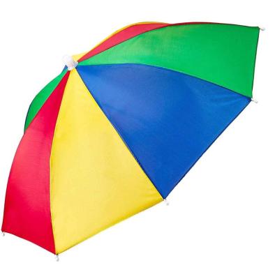 China Minimalist Custom Promotion Sun Hat Umbrella On Head White Head Umbrella for sale