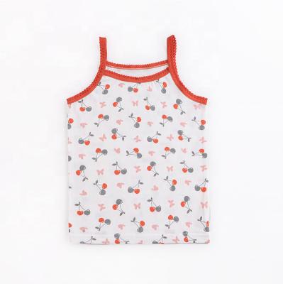 China Eco-friendly Clothing Set Children's Vest Girls' Summer Shirt Thin Sleeveless Cotton Wholesale/ODM/OEM for sale