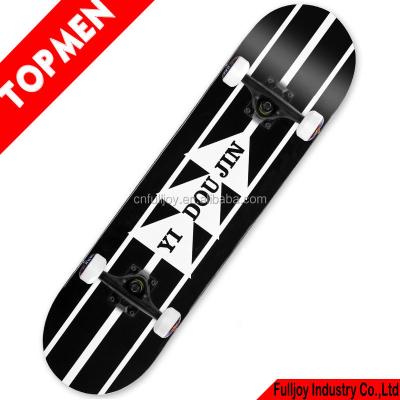 China Topmen 9layers Pro Maple Chinese Maple Skateboard With Black Griptape for sale