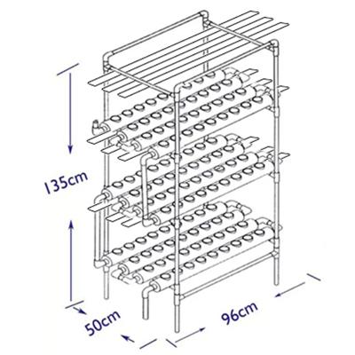 China Greenhouse Seedling Growing Customizable Agricultural Vertical Hydroponic Growing Systems With Full Spectrum Grow Lights for sale