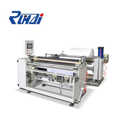 China Automatic High Speed ​​Horizontal Paper And Film Vertical Roll Bopp Band Belt Paper Film Slitting And Rewinding Machine Price for sale