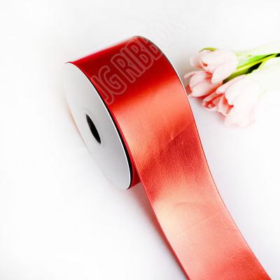 China 75mm viable pink foil hologram grosgrain ribbon for head bows DIY decoration ribbon accept custom made for sale