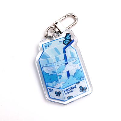 China 2021 plastic new custom charm acrylic clear acrylic key chain for sale